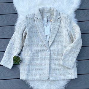 Vici x Emily Travis Ivory Pocketed Blazer